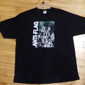 Anti-Flag "War Sucks Let's Party" band tee (2006)